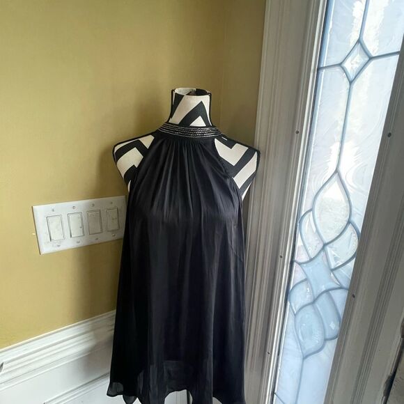NWT plus Size Torrid Satin black Beaded Halter Top Size 3X - Picture 1 of 13